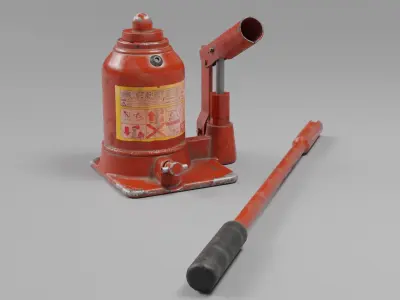 Hydraulic Jack Low-poly 3D model purchase