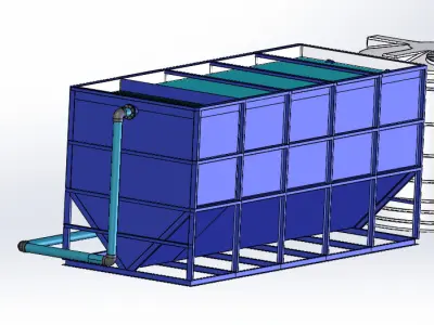 40KL Water Treatment System - Detailed -Editable 3D Model 3D model