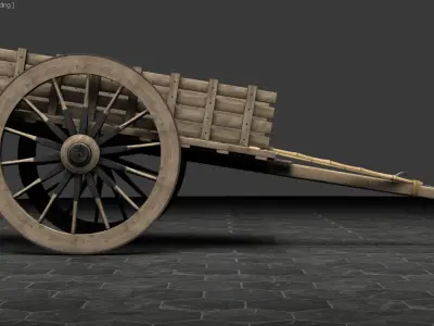 Indian Bullock Cart 3D model purchase