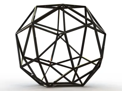 Wireframe Snub Cube 3D print model