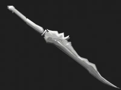 Futuristic Sword Low-poly 3D model