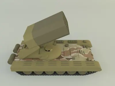 Heavy Multiple Rocket Launcher Soviet v1 3D model