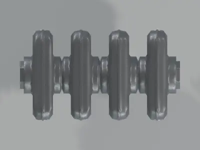 Classic Cast Iron Radiator 3C4 3D model