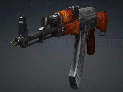 AK 47 RIFLE Low-poly 3D model purchase
