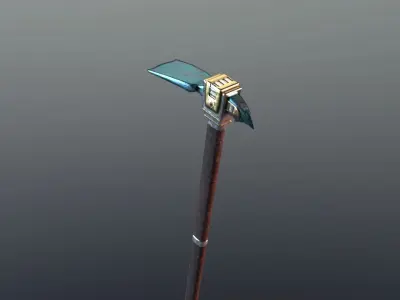 Hoe - Adamantite Low-poly 3D model