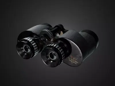 Premium Vintage Game-Ready Japanese Binoculars 3D Model 3D model