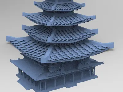 Meditation Tower 3  3D model
