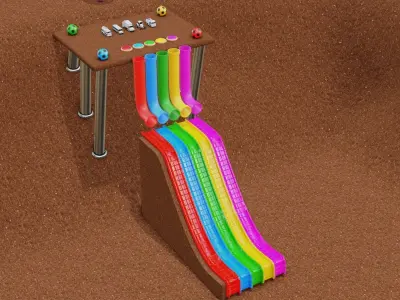 Vehicles Fall on the Tube 3D model