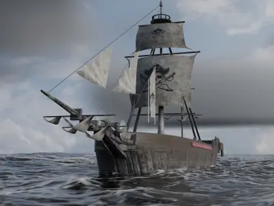Old Ship Low-poly 3D model purchase