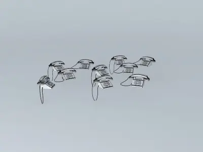 Antique Telephones Free 3D model