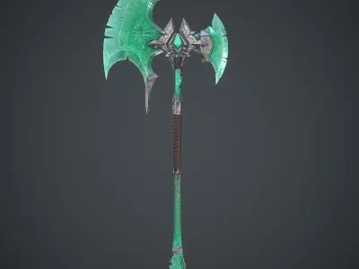 Cardinal Great Axe Low-poly 3D model