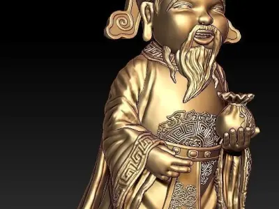 Chinese Old Man 3D print model