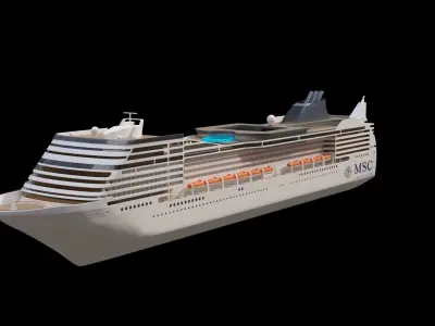 MSC Magnifica Low-poly 3D model