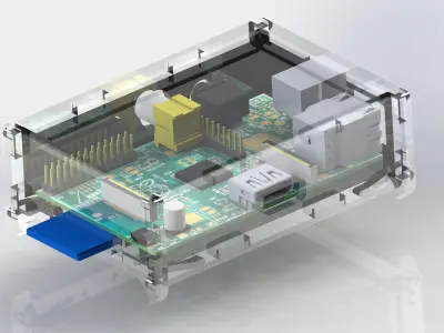 Adafruit raspberry Pi case Free 3D model