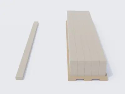 Wooden Planks Low-poly 3D model shop