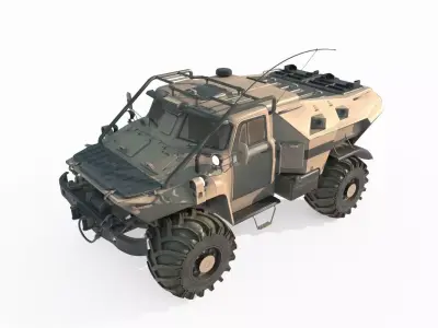 Future sci-fi armored vehicles 3D model