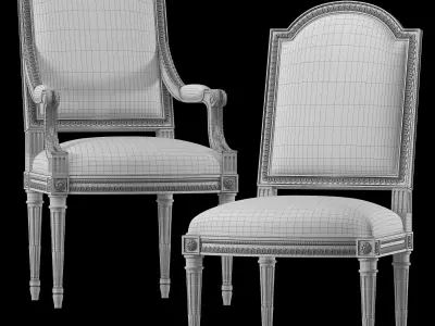 ebanista colette chairs 3D model