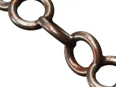 Rusty Metal Chain 3D model