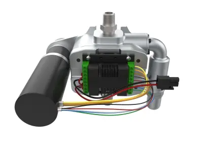 Positive Displacement Pump with Relief Valve 3D model