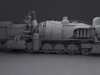 Ancient Stream Train 3D model