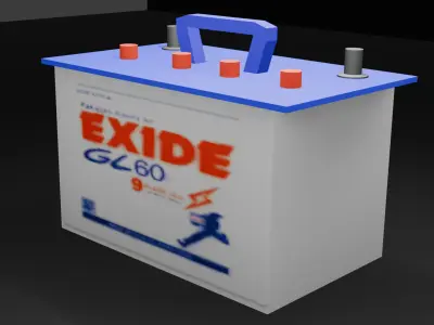 Car Battery  Low-poly 3D model