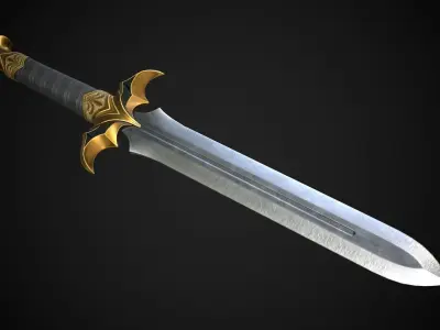 Dagger A2 Low-poly 3D model