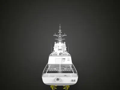 Destroyer ship 3d printed hobart class 3D print model