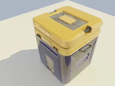 Sci-fi Supply Crate Low-poly 3D model Free low-poly 3D model