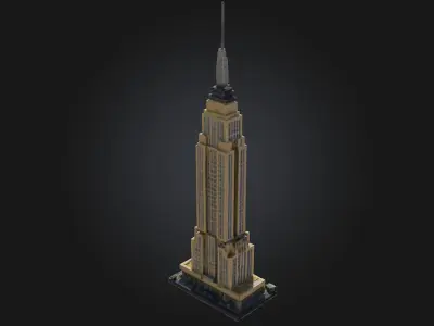 Model Empire Building   A Sleek Symbol of Urban Modernity 3D model