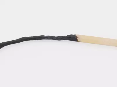 Burned Safety Match V3 - Realistic Deeply Charred Matchstick 3D model