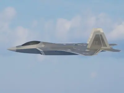 F-22 raptor 3D model from CGTrader