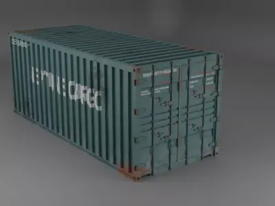 Container Free low-poly 3D model
