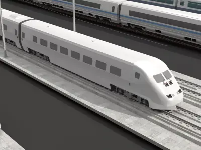 train-bullet train-rail train 3D model purchase