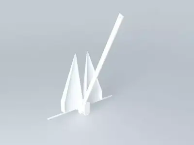Danforth anchor 32 kg 3D model