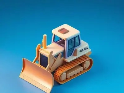 bulldozer 3D model by bohlmann-work - Textured