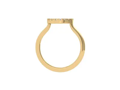 Solitaire Wedding Band 3D print model 17