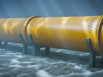 Nord Stream underwater gas pipeline Low-poly 3D model