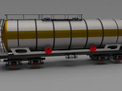 Train tanker collection 3D model