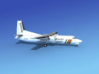 Fokker 50 EuroLink 3D model