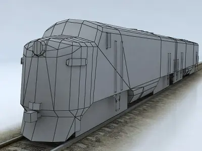 EMD F9 Low-poly 3D model