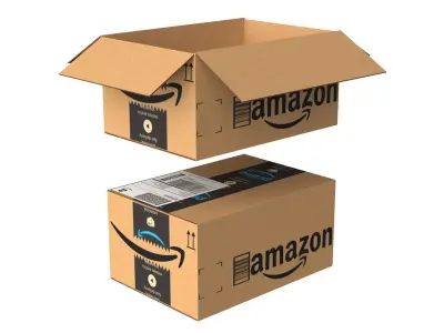 Amazon Box 1A PBR 18 Low-poly 3D model
