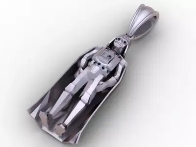 Sci-Fi Dark Warrior Pendant 3D Printable Model 3D print model