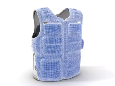 Futuristic Tactical Vest Model Pack Low-poly 3D model