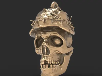 Skull pendant 3D print model