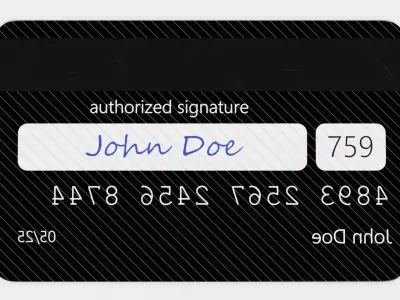 Credit Card V5 - Generic Payment Prop with Custom Design 3D model