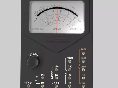 Multi Meter   Analog Multimeter Low-poly 3D model