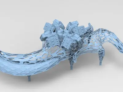 Alien Hybrid base design Exterior 3  3D model