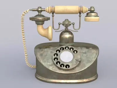 Vintage Retro Telephone 3D model