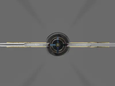 Low poly double sided Viking axe Low-poly 3D model