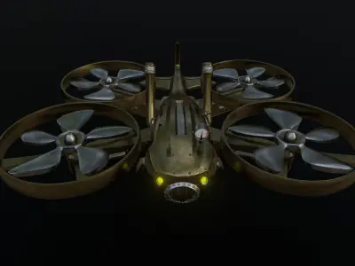 Steampunk Drone Low-poly 3D model purchase